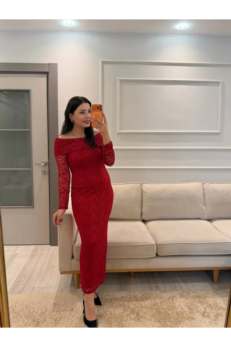 Dantel Madonna Elbise