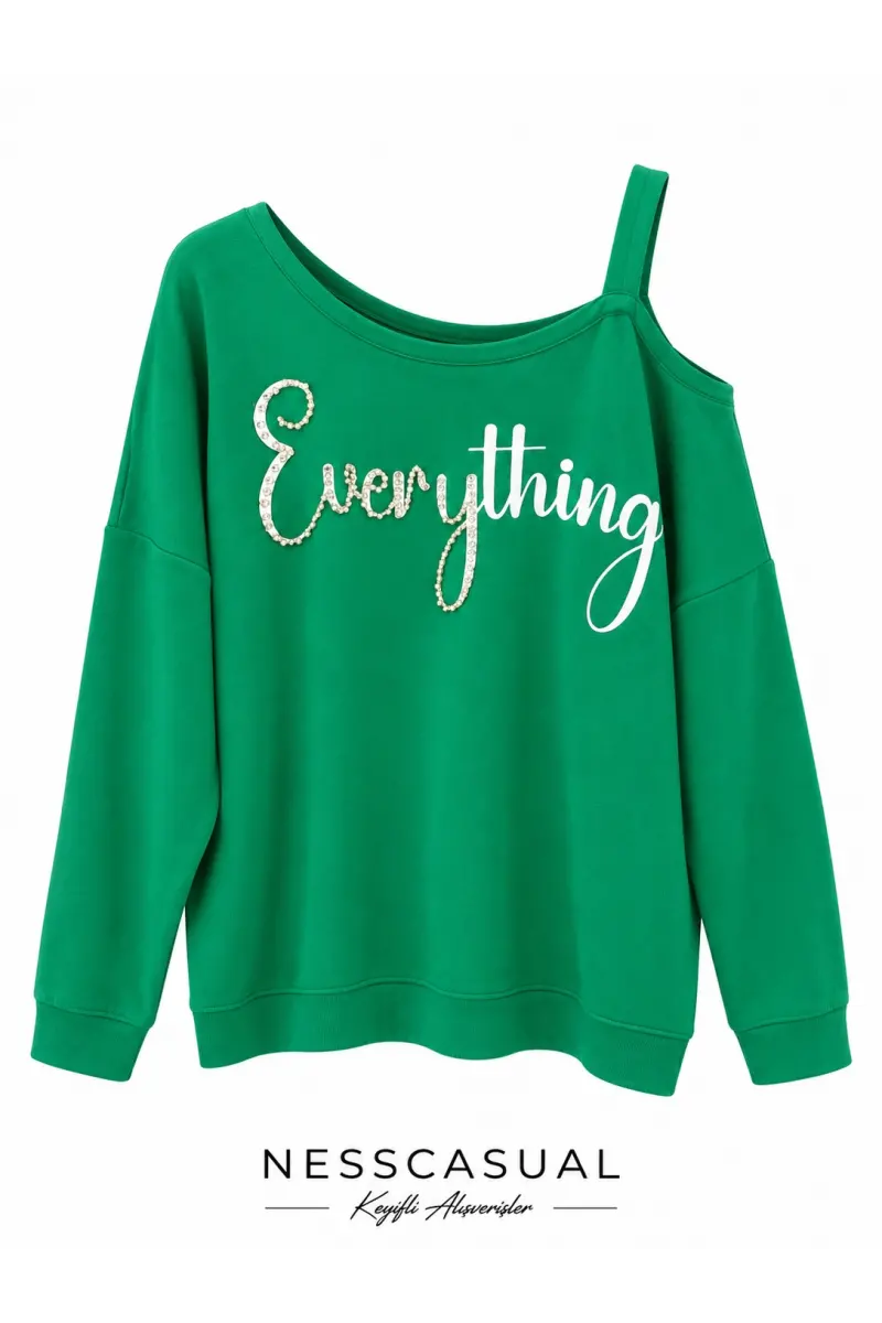 Everything Baskı Taşlı Bluz