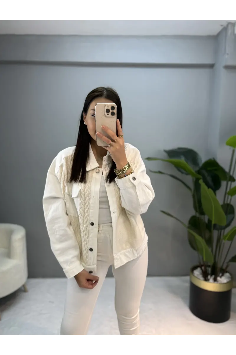 Lida Gabardin Triko Detay Ceket