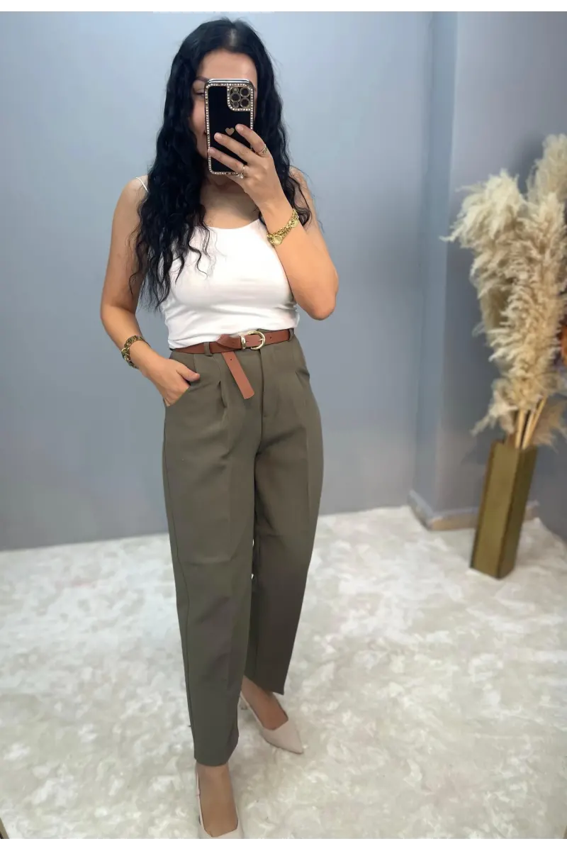 Mita Premium Kemerli Pantolon