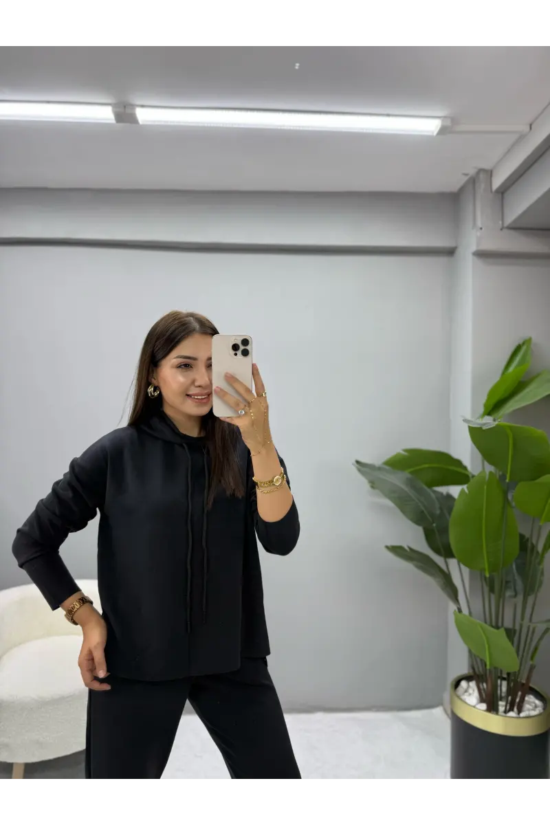 Modal Kumaş Kapüşonlu Takım