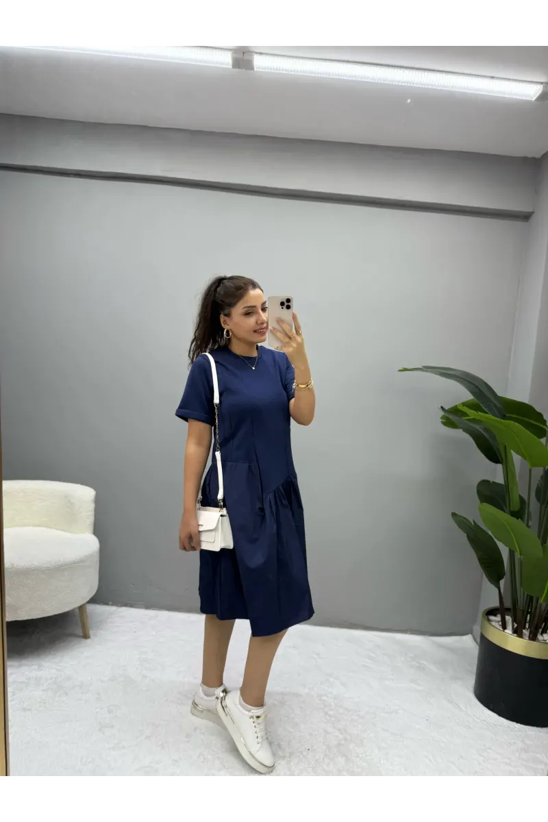 Orj Marka Poplin Mix İnterlok Elbise