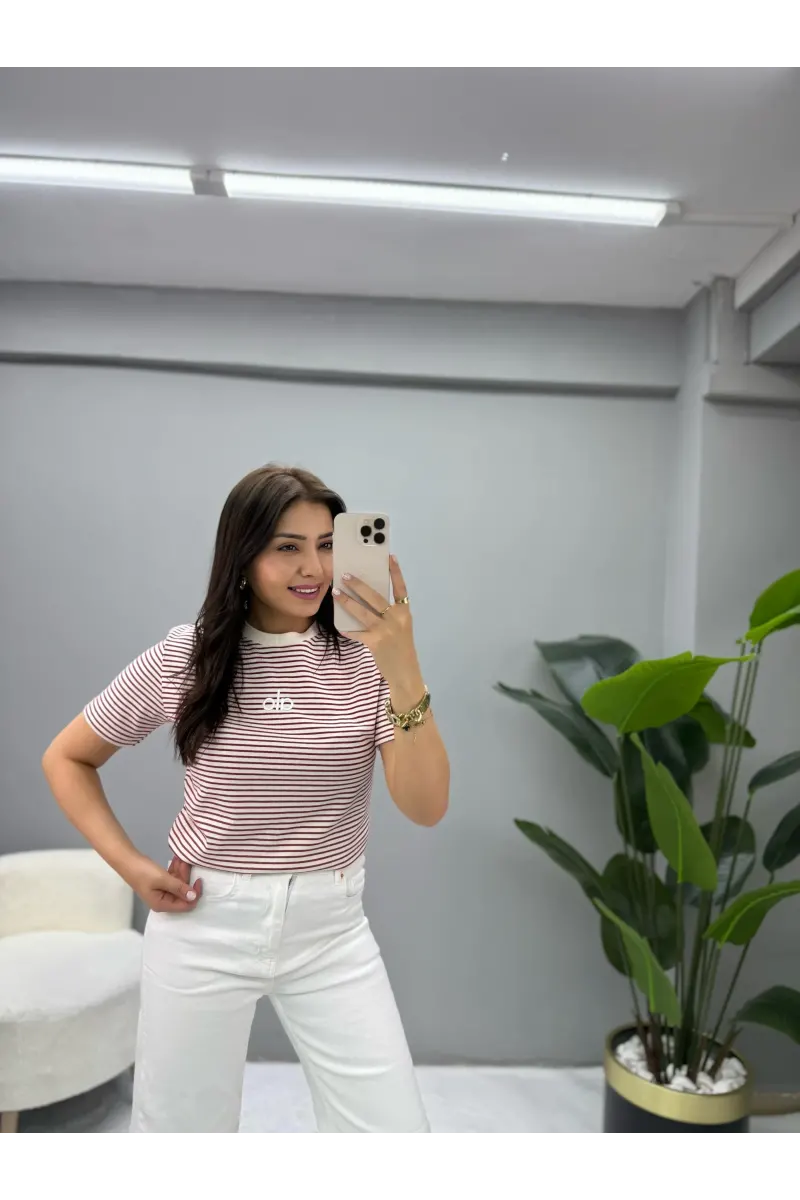 Orj Mrka Alo Çizgili T-Shirt
