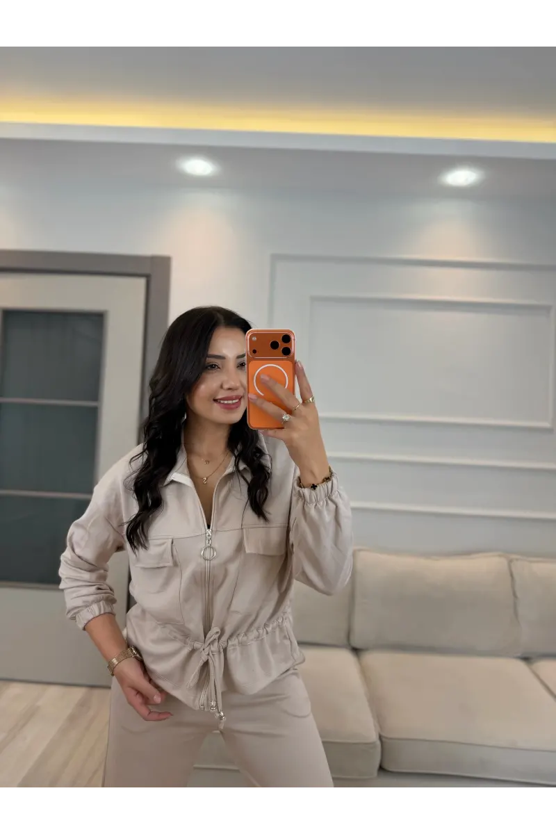 Oysh Ön Cepli Fermuarlı İkili Takım