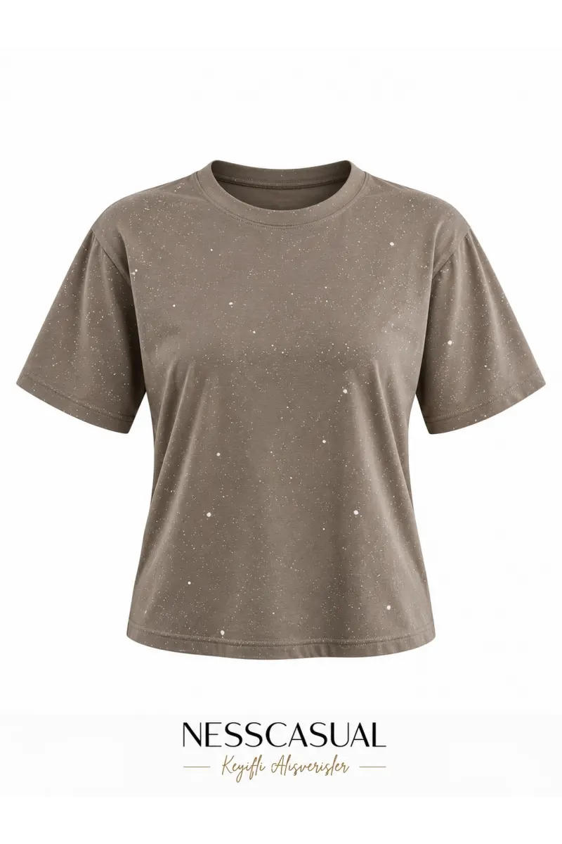 Oysh Simli Kısa Kol T-Shirt