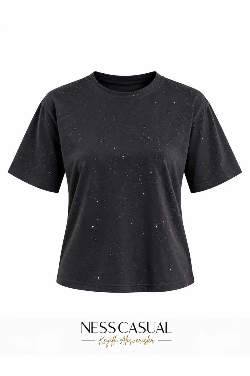 Oysh Simli Kısa Kol T-Shirt