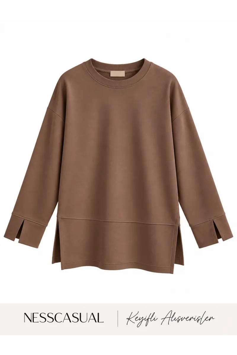 Oysh Yırtmaç Detaylı Sweatshirt