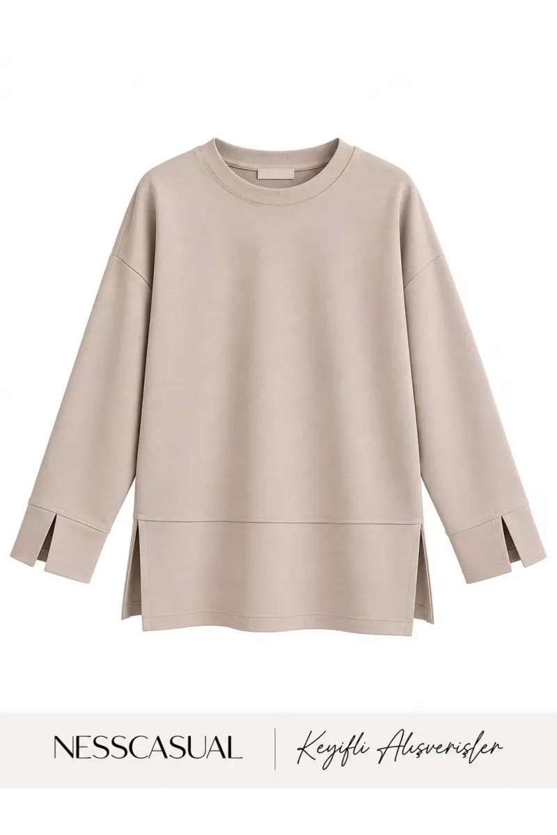 Oysh Yırtmaç Detaylı Sweatshirt