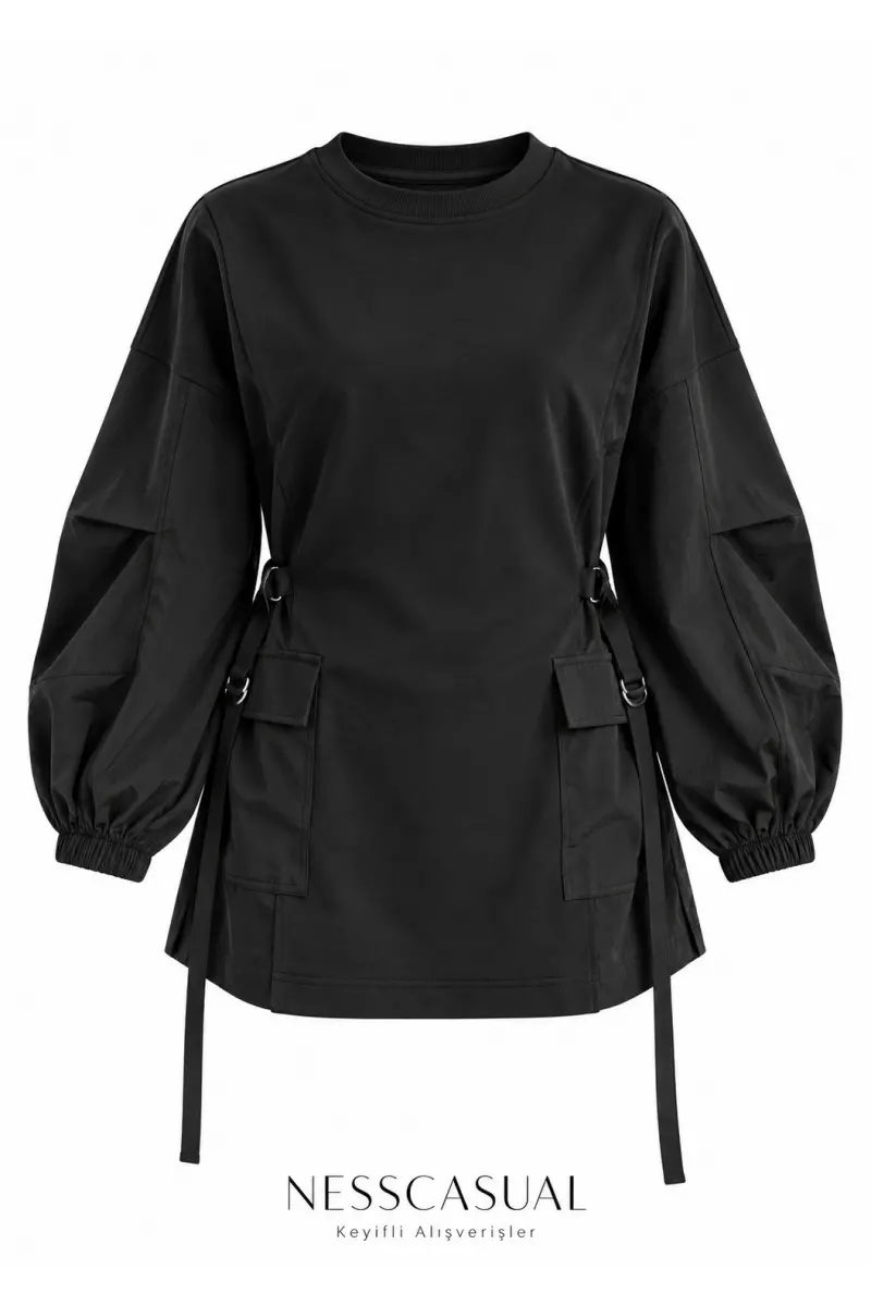 Paraşüt Garnili Sweatshirt