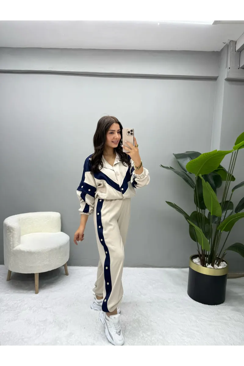 Plaid Premium Çıt Çıtlı İkili Takım