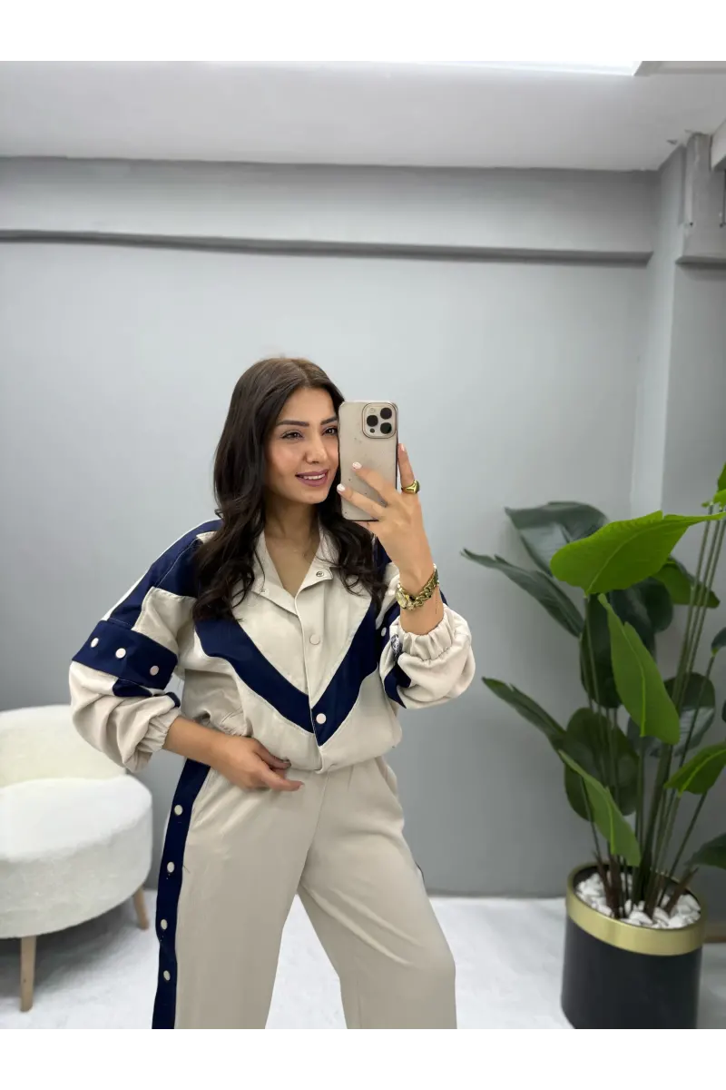 Plaid Premium Çıt Çıtlı İkili Takım