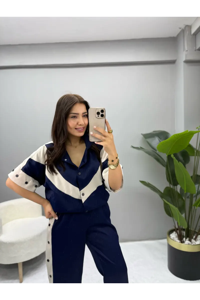 Plaid Premium Çıt Çıtlı İkili Takım