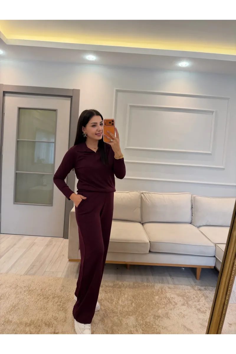 Polo Yaka Oysh Modal İkili Takım