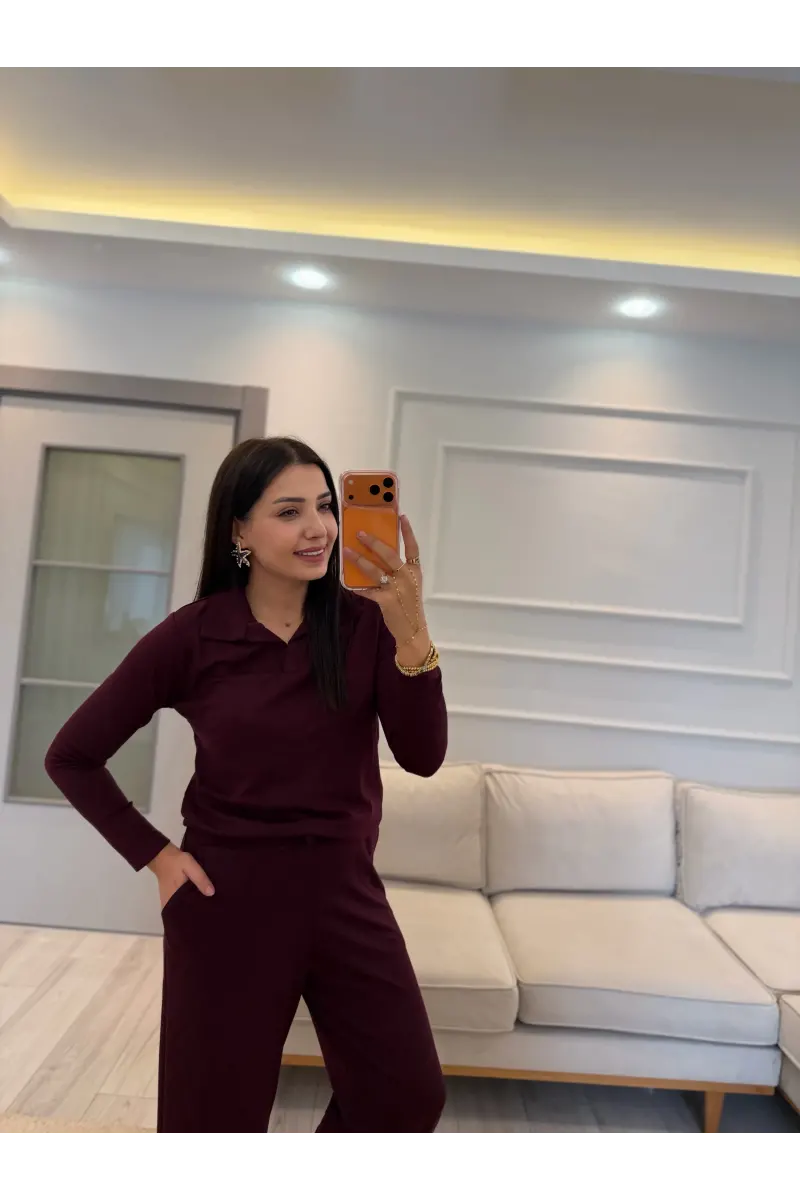 Polo Yaka Oysh Modal İkili Takım