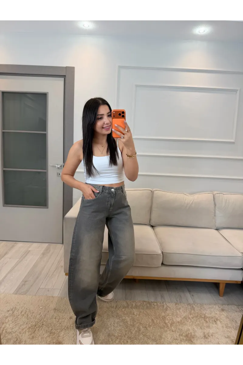 Solvey Kahve Baggy Jean