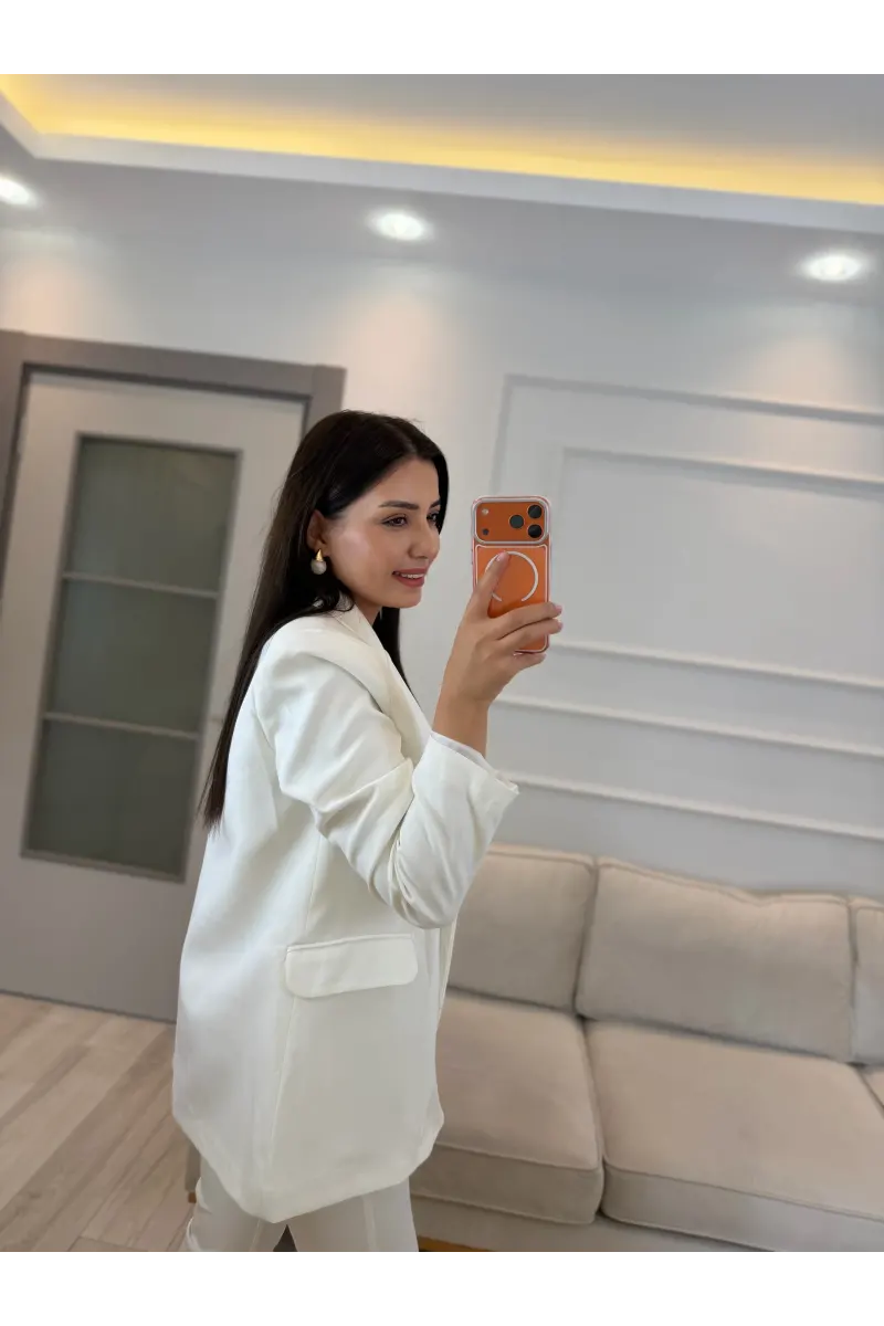 Tek Düğmeli İçi Astarlı Blazer Ceket