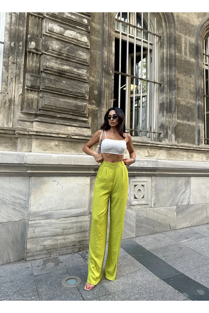 Tensel Kumaş Palazzo Pantolon
