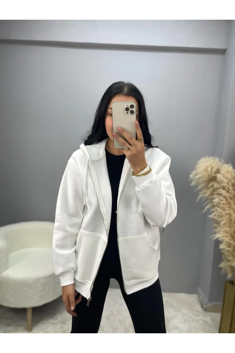 Vesna Fermuarlı Sweatshirt Ceket
