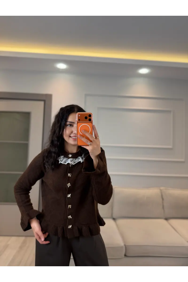 Yaka Güpür Detaylı Hıırka