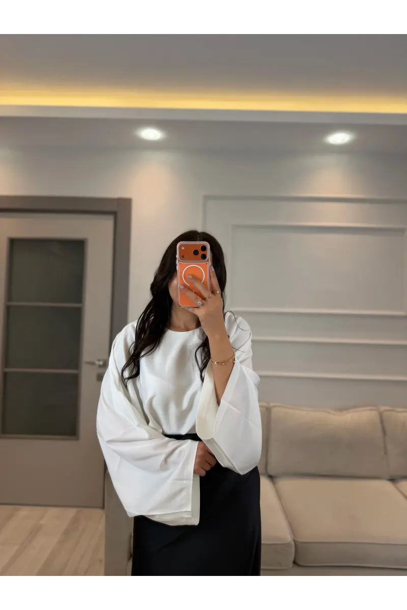 Yarasa Kol Saten Bluz