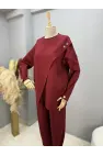 V Pelerin Modal Kumaş İkili Takım