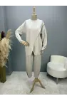 V Pelerin Modal Kumaş İkili Takım