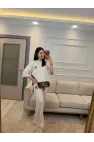 Leopar Fular Detaylı İkili Takım