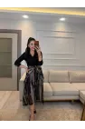Önden Bağlamalı Polo Yaka Elbise