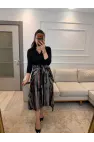 Önden Bağlamalı Polo Yaka Elbise