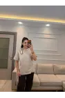 Yaka İncili Fularlı T-Shirt