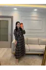 Ekoseli Astarlı Gömlek Etek Takım