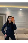 Paira Fularlı Denim Gömlek