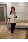 Nofel Dantel Çiçek Detaylı T-Shirt