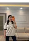 Nofel Dantel Çiçek Detaylı T-Shirt