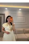 Tasarım Gül Detaylı Elbise