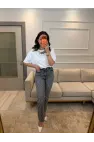 Wang Çapraz Taşlı Jean