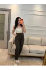 Lucka Pileli Şalvar Model Pantolon
