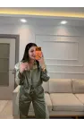 Tasarım Saten Mix Ceket Pantolon Takım