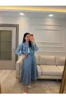 Mrka Muadil Denim Ceket Etek Takım