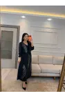 Taş Detaylı Tasarım Elbise