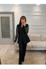 Dantel Detaylı Blazer Ceket Pantolon Takım