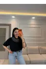 Mairin Yaka Taşlı T-Shirt