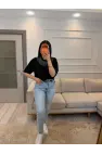 Mairin Yaka Taşlı T-Shirt