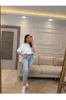 Mairin Yaka Taşlı T-Shirt