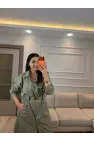 Zımba Ve Kemer Detaylı Elbise