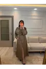 Zımba Ve Kemer Detaylı Elbise