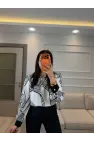 Çizgili Şifon Gömlek