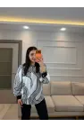 Çizgili Şifon Gömlek