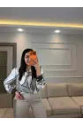 Çizgili Şifon Gömlek