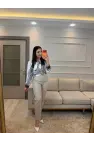 Çizgili Şifon Gömlek